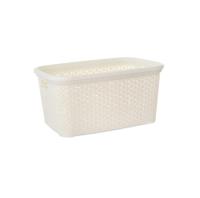 Корзина RATTAN слоновая кость 26х19.5х9см