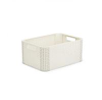 Корзина RATTAN STYLE BOX M кремовая