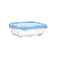 Контейнер FRESHBOX 0.39л прямоугольный с голубой крышкой