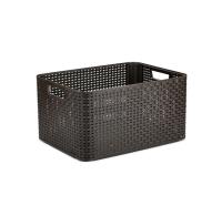 Корзина RATTAN STYLE BOX L тёмно-коричневая