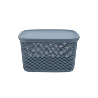 Корзина NICKEL L синяя 18л 38x28.5x22.2см с крышкой