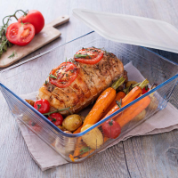 Блюдо Pyrex Daily с крышкой 22x17x6см 1.3л прямоугольное