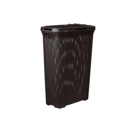 Корзина для белья RATTAN STYLE 40л темно-коричневая