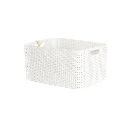 Корзина RATTAN STYLE BOX L кремовая