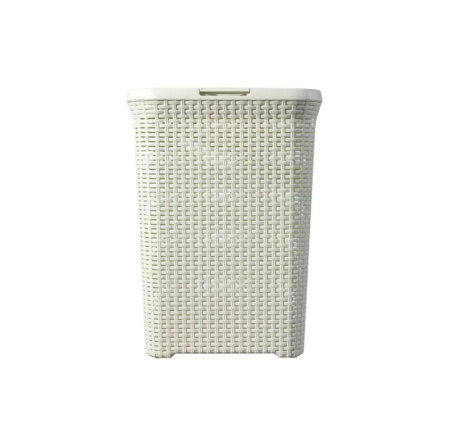 Корзина для белья RATTAN STYLE 40л кремовая