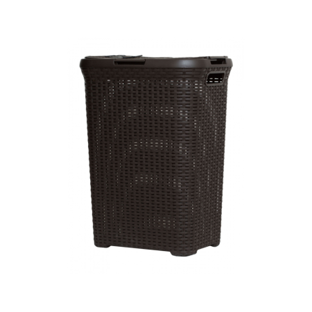 Корзина для белья RATTAN STYLE 60л темно-коричневая