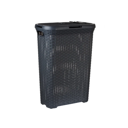Корзина для белья RATTAN STYLE 40л темно-серая