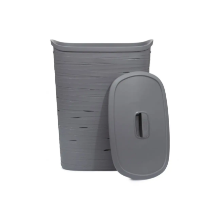 Корзина бельевая RIBBON 49л серый